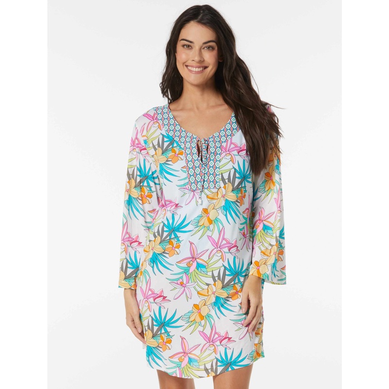 BEACH HOUSE FAYE CAFTAN COVER UP – TOPIC BLOOM00 – 2 COLORS AVAILABLE
