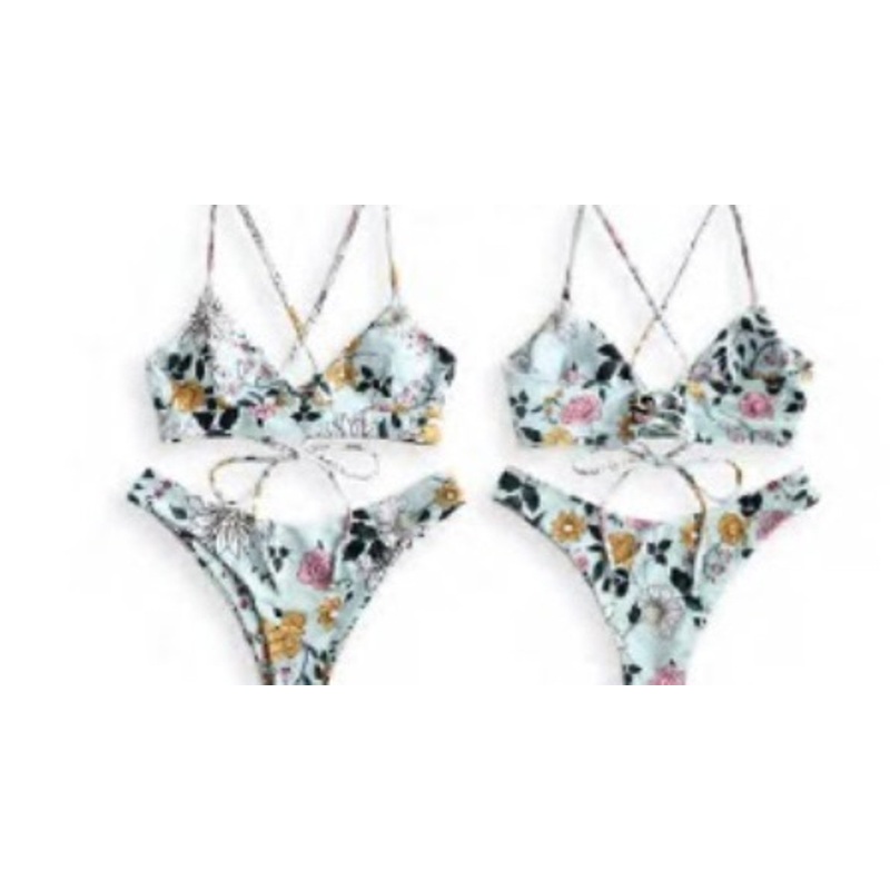 BIRTHDAY SUITS BELLA FLORAL PRINT LOW RISE BIKINI BOTTOM