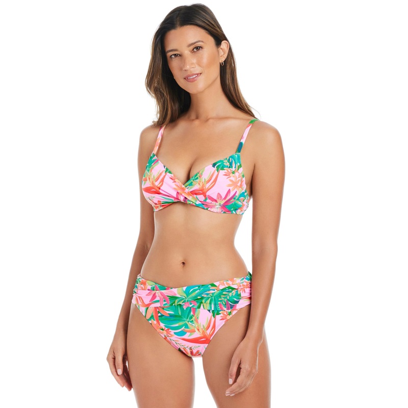 BLEU BY ROD BEATTIE EVERYTHING UNDER THE SUN DRAPED UNDERWIRE BIKINI TOP