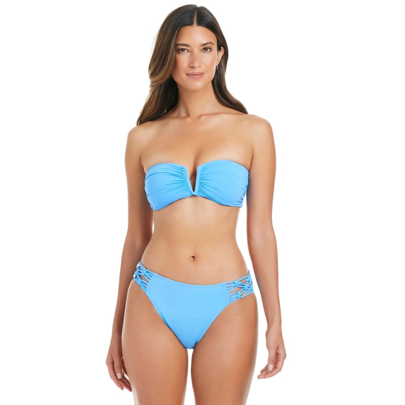 BLEU BY ROD BEATTIE LA COTE D’AZUR V-WIRE BANDEAU BIKINI TOP