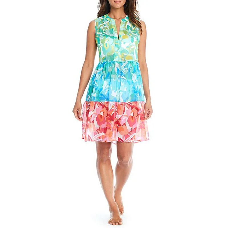 BLEU BY ROD BEATTIE SUMMER ESCAPES SHORT DRESS