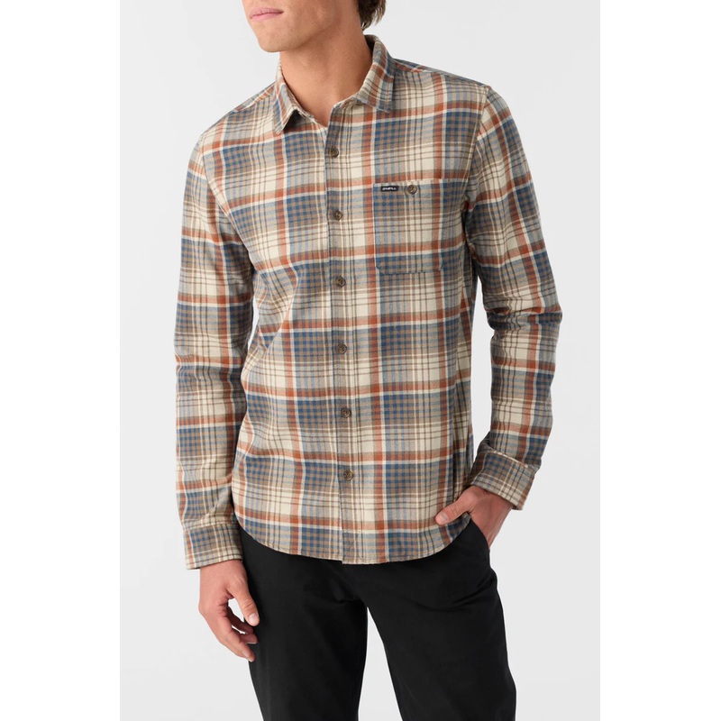 O’NEILL WINSLOW PLAID FLANNEL LONG SLEEVE SHIRT