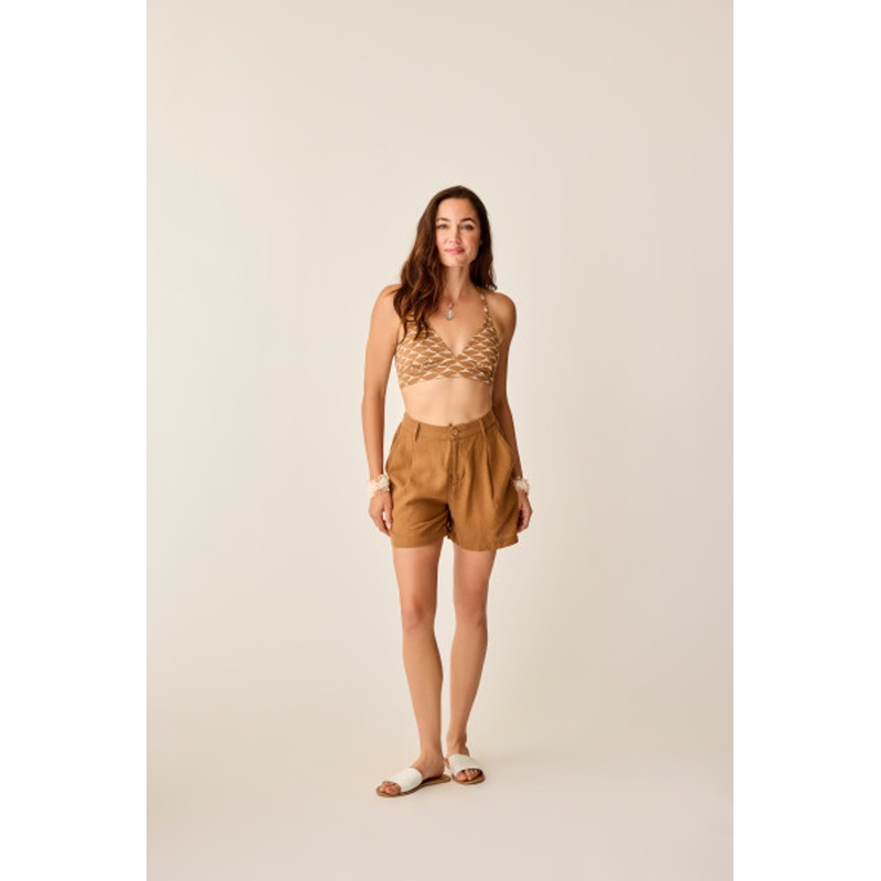 CARVE DESIGNS SUKI LINEN SHORT – RUM