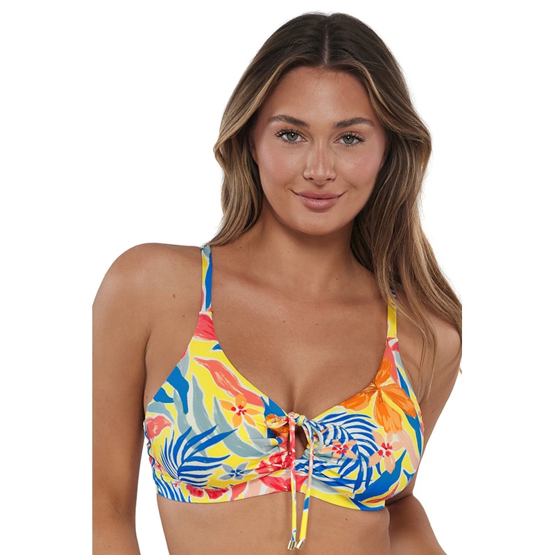 SUNSETS PRINTED KAUAI KEYHOLE TOP (D-H CUP) – 2 COLORS AVAILABLE