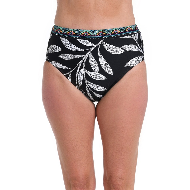 24TH & OCEAN MOSAIC LEAF HIGH WAIST BOTTOM