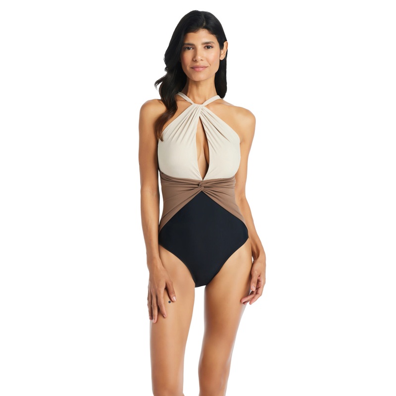BEYOND CONTROL SOLID ESSENTIALS HIGH NECK ONE PIECE