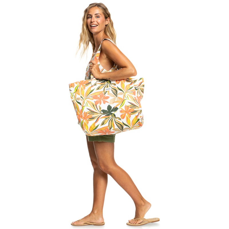 ROXY ANTI BAD VIBES PRINTED LARGE TOTE BAG – 2 COLORS AVAILABLE