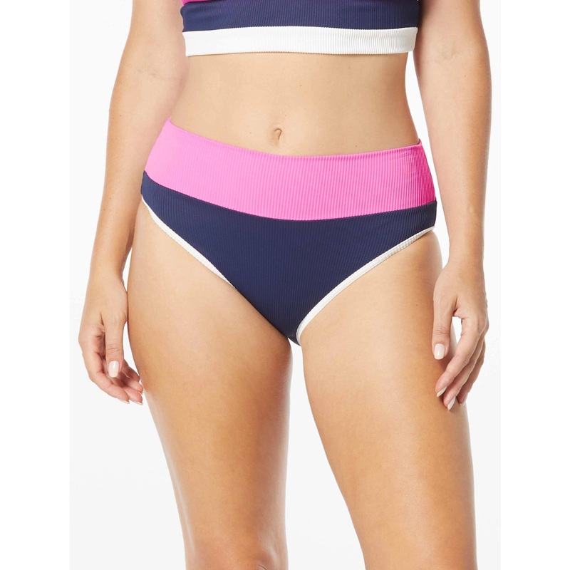BEACH HOUSE SPORT GEM HIGH WAIST RIBBED BIKINI BOTTOM – COLORBLOCK – ADMIRAL