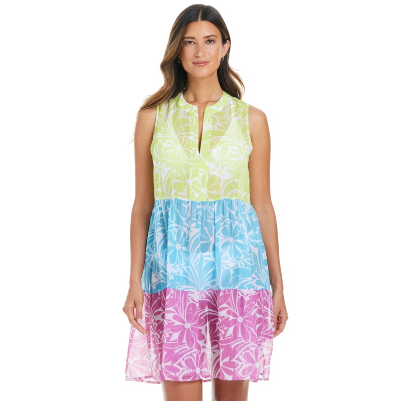 BLEU BY ROD BEATTIE SOCK IT TO ME CHIFFON SHORT DRESS