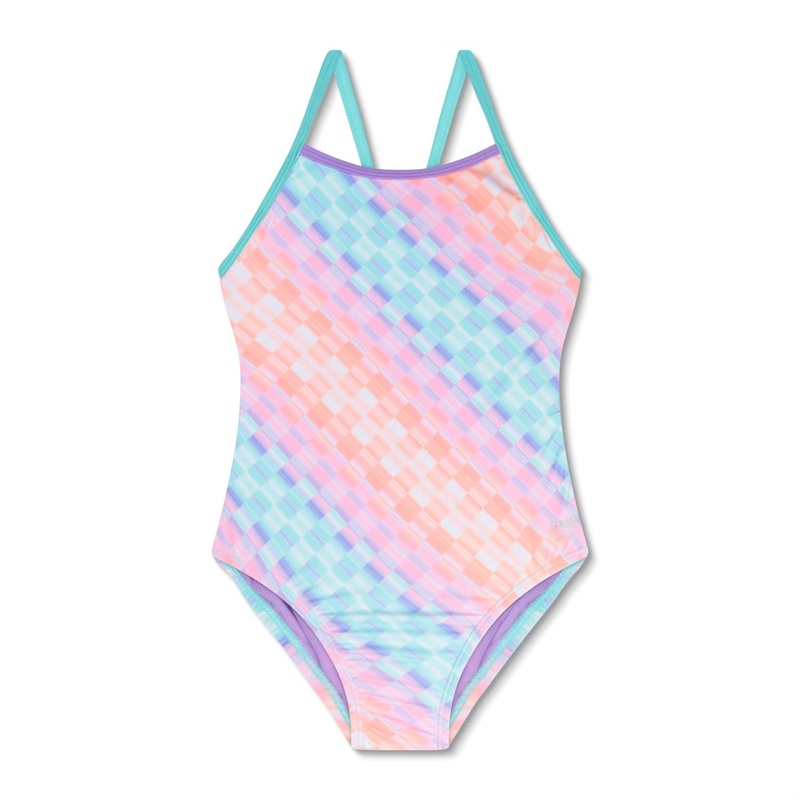 SPEEDO GIRLS PRINTED PROPEL BACK ONE PIECE 7-14