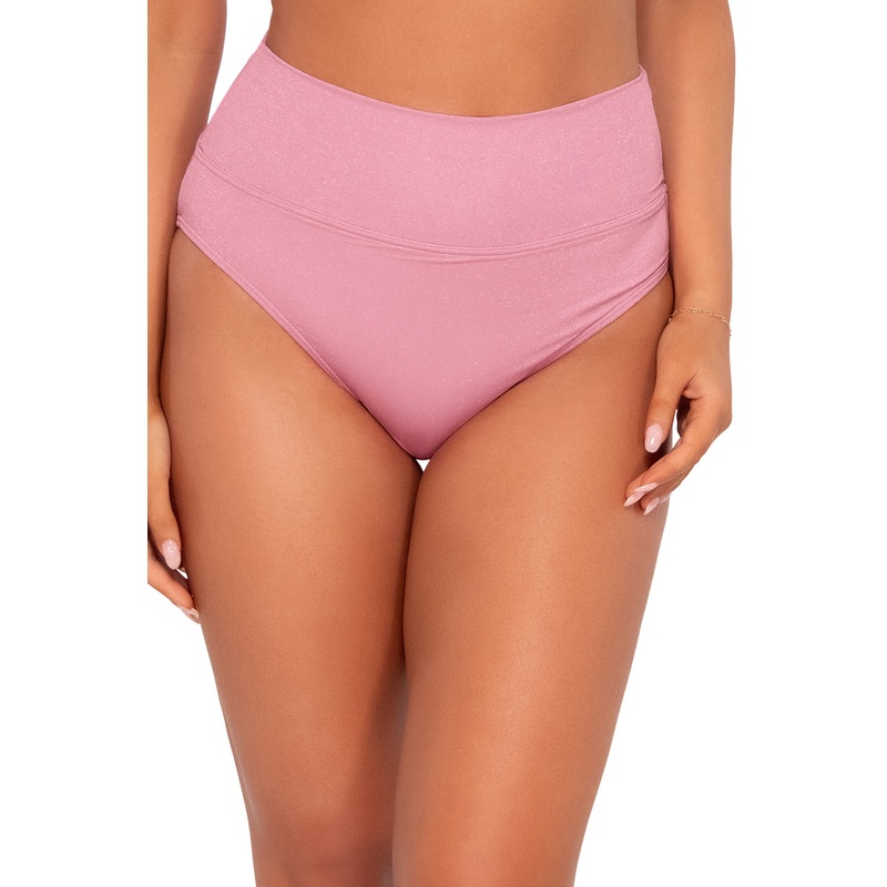 SUNSETS BLUSHING BRIDE LUREX HANNAH HIGH WAIST BOTTOM