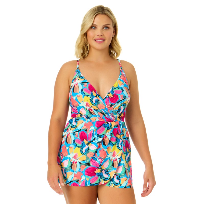 ANNE COLE AMALFI FLORAL SWIM DRESS