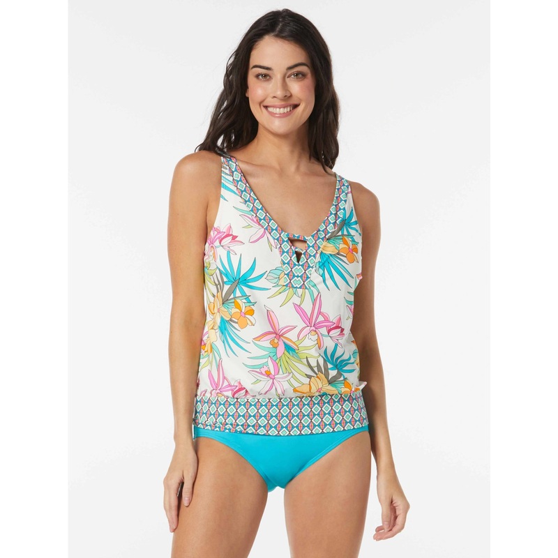 BEACH HOUSE MONICA TANKINI – TROPIC BLOOM