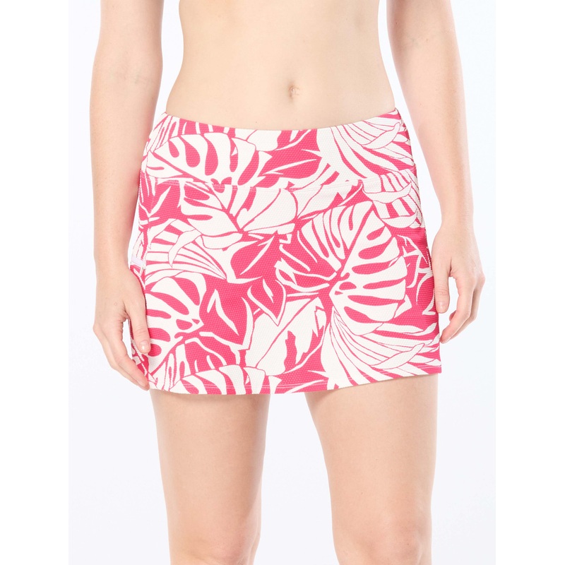 BEACH HOUSE PRINTED EMMA SWIM SKORT – JUNGLE PALMS ROSE