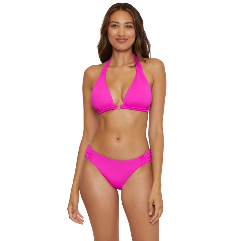BECCA COLOR CODE HALTER TRIANGLE BIKINI TOP (D-DDD CUP)