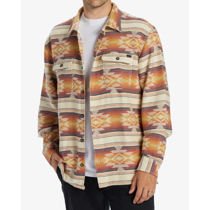 BILLABONG OFFSHORE JACQUARD FLANNEL LONG SLEEVE SHIRT