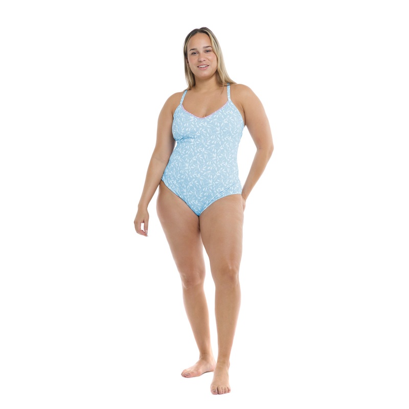 BODY GLOVE PLUS SIZE FLOWERY SKIES SANDBAR ONE PIECE (1X-2X)