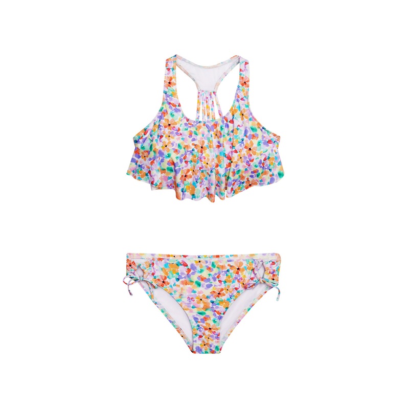 HOBIE GIRLS DITZY DITSY FLOUNCE BRA SET 7-16