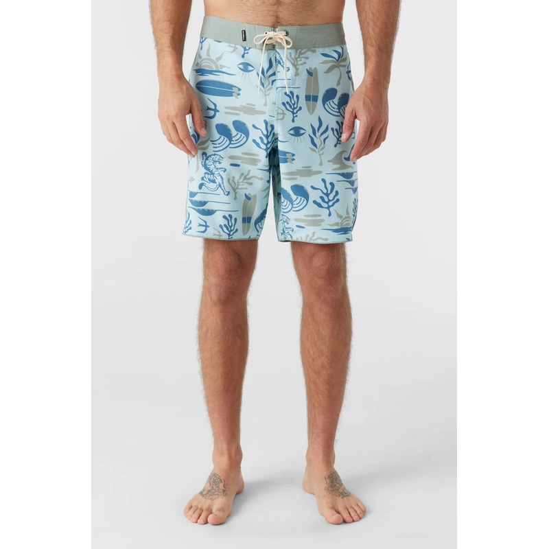 O’NEILL HYPERFREAK MYSTO SCALLOP 19″ BOARDSHORT – SKY BLUE
