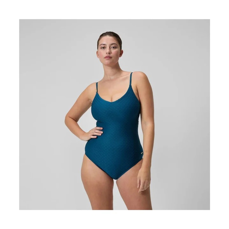 SPEDO TEXTURE ADJUSTABLE THIN STRAP ONE PIECE