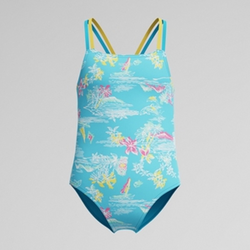 SPEEDO GIRLS PRINTED STRAPPY ONE PIECE 7-14 – 2 COLORS AVAILABLE