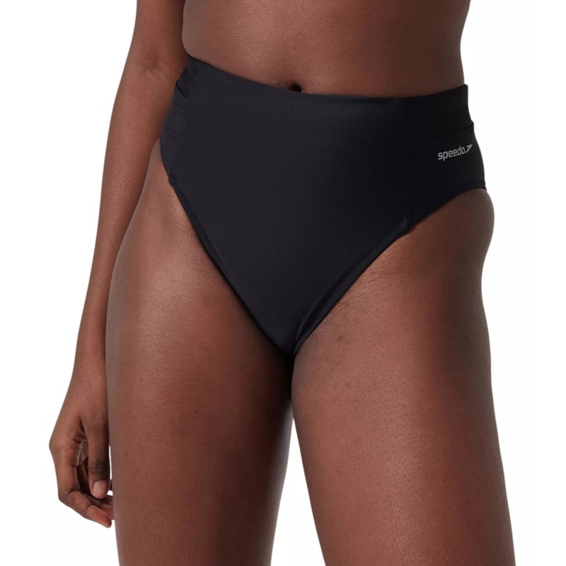 SPEEDO SOLID HIGH WAIST BIKINI BOTTOM