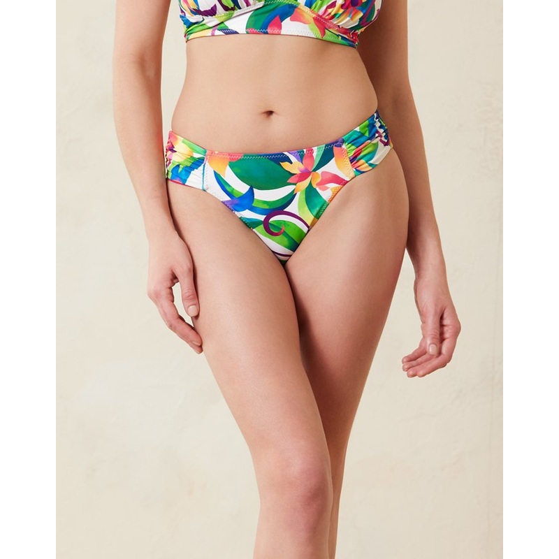 TOMMY BAHAMA TROPICAL BLOOMS REVERSIBLE HIPSTER BIKINI BOTTOM