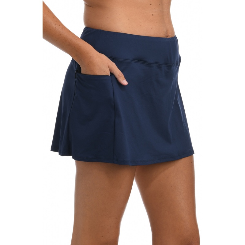 24TH & OCEAN SOLID SWIM SKORT BOTTOM – PLUS – MORE COLORS AVAILABLE