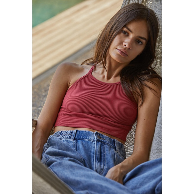 BY TOGETHER KNOCK OUT HALTER TOP – 3 COLORS AVAILABLE