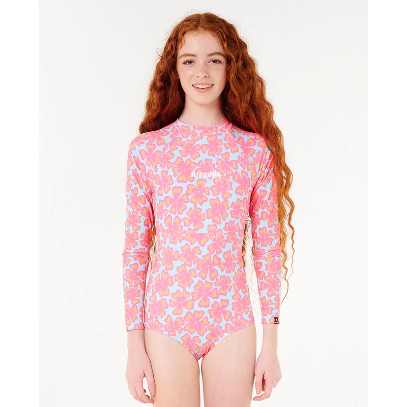 RIP CURL GIRL’S NEON ISLES UPF LONG SLEEVE SURFSUIT (8-14) – 2 COLORS AVAILABLE