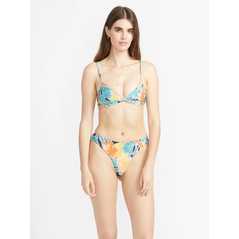 VOLCOM TAKE IT EASY V-NECK TWIST CROP BIKINI TOP