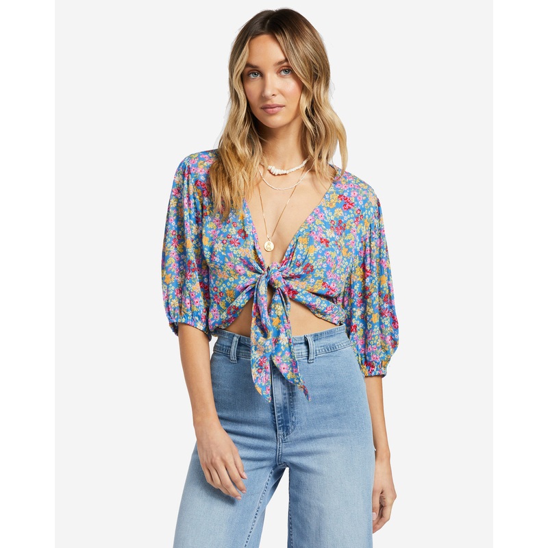 BILLABONG AS YOU WISH TIE FRONT TOP