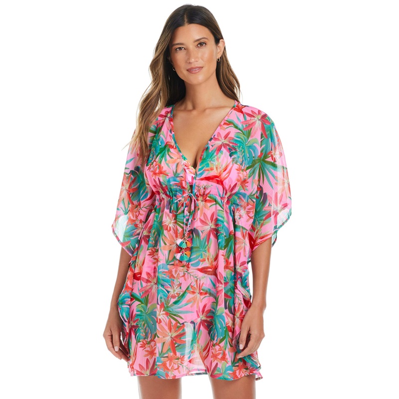 BLEU BY ROD BEATTIE EVERYTHING UNDER THE SUN CHIFFON CAFTAN COVER UP