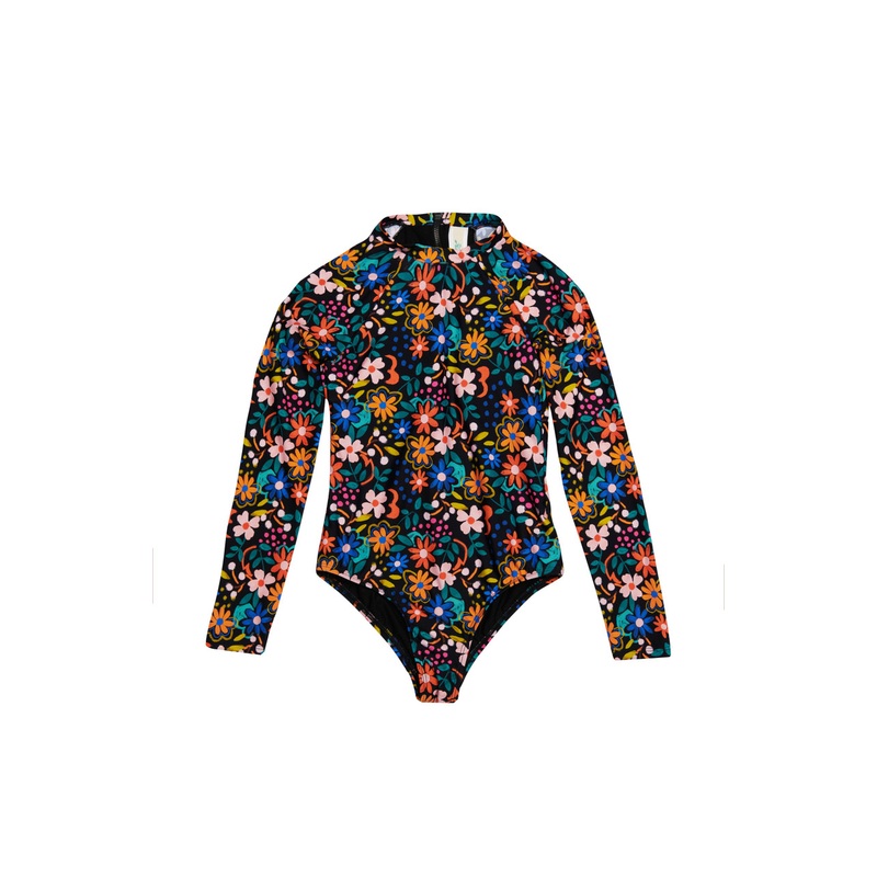 HOBIE GIRLS ISLAND WILDFLOWER LONG SLEEVE PADDLESUIT 7-16