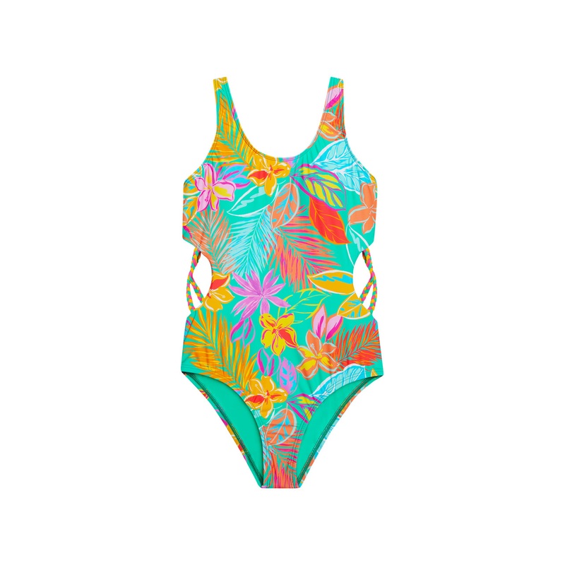 HOBIE GIRLS MAUI POP KEYHOLE ONE PIECE (7-16)