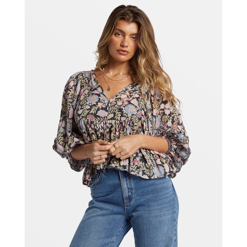 BILLABONG ADORE YOU BLOUSON SLEEVE TOP