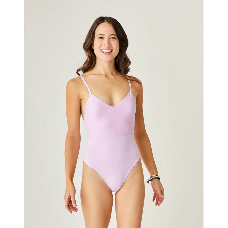 CARVE DESIGNS SOLID WINNIE SMOCKED ONE PIECE