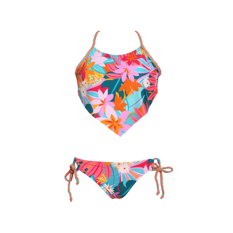 HOBIE GIRLS ALOHA TROPICS HANKINI SET 7-16