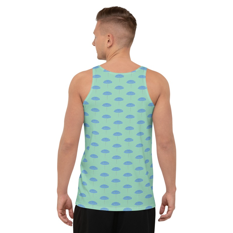 WTees Beach Umbrella Tank Top Sea Foam
