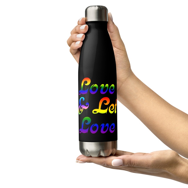 WTees Love & Let Love Stainless Steel Water Bottle