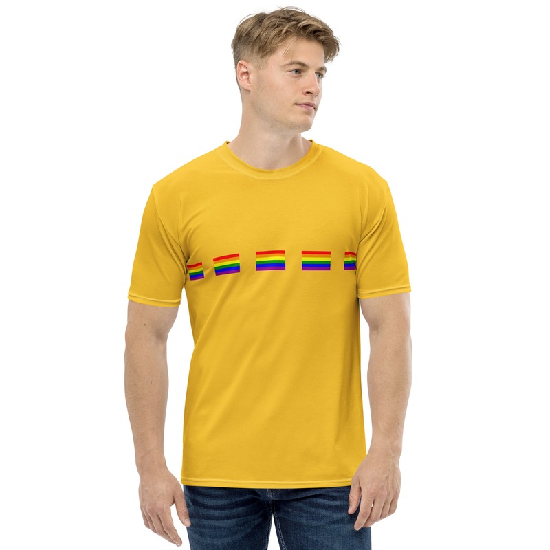 WTees Rainbow Flags T-Shirt Yellow