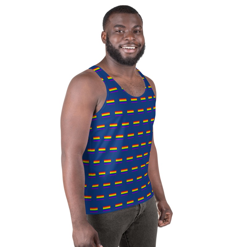 WTees Rainbow Flags Tank Top Blue