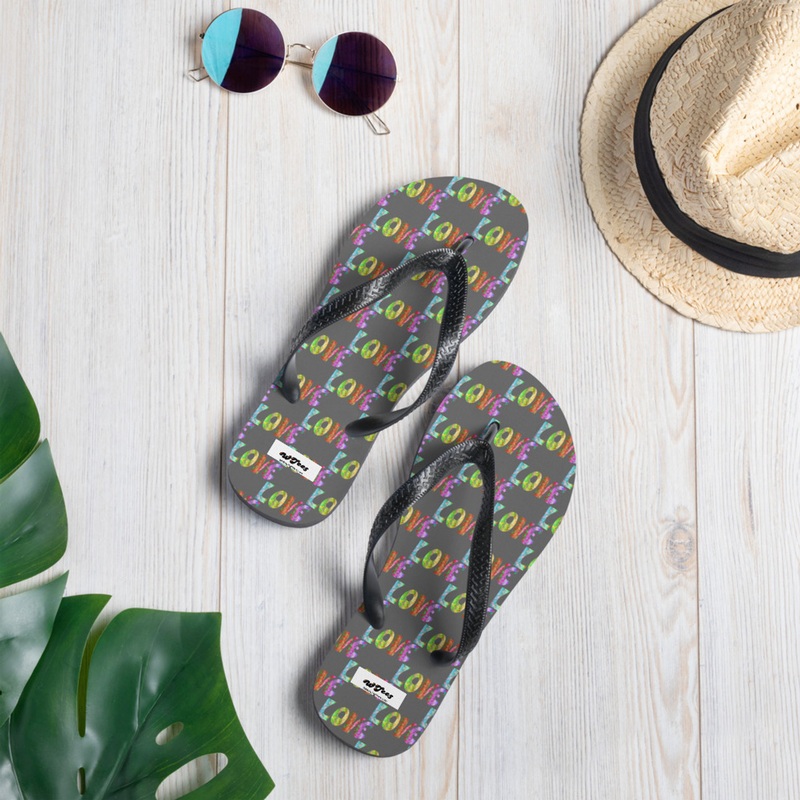 WTees Retro Love Love Love Flip-Flops Zambezi