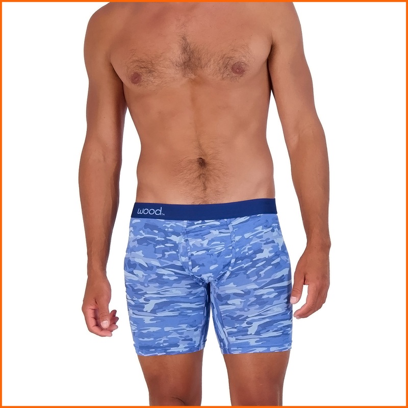 Wood Steele Blue Rings Biker Brief