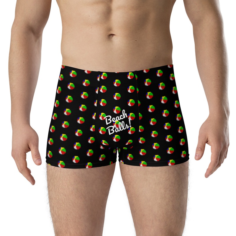 WTees Beach Balls! Trunk Boxer Briefs Black