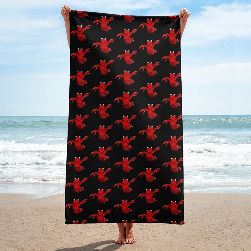 WTees Louis V’Lobster Beach Towel Noir
