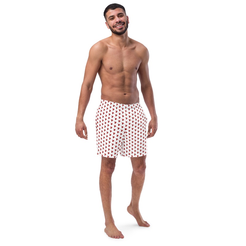 WTees Louis V’Lobster Swim Shorts Blanc