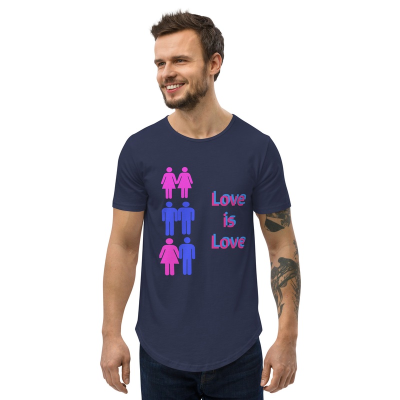 WTees Love is Love Curved Hem T-Shirt