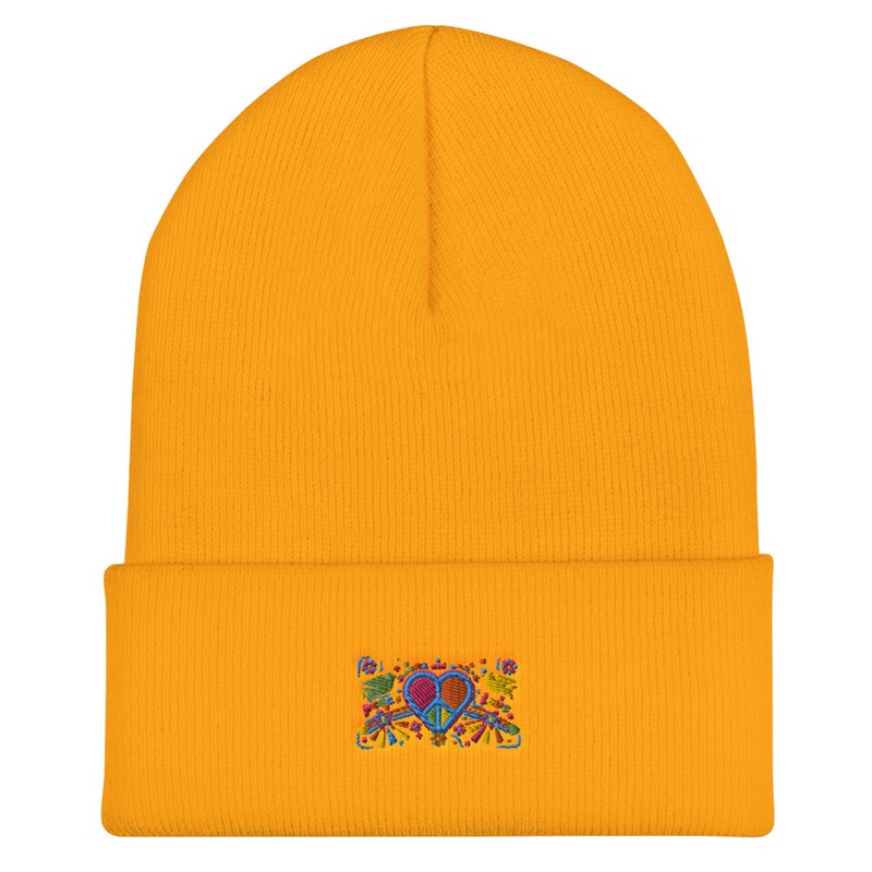WTees Peace & Love Cuffed Beanie
