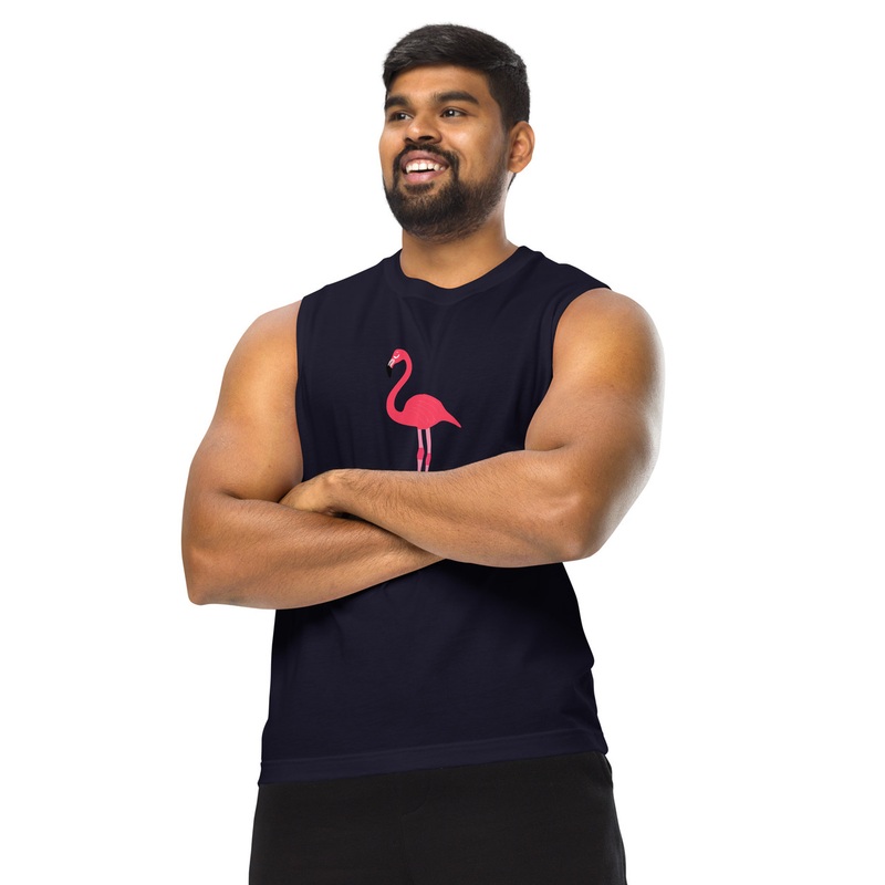 WTees Pink Flamingo Muscle Shirt